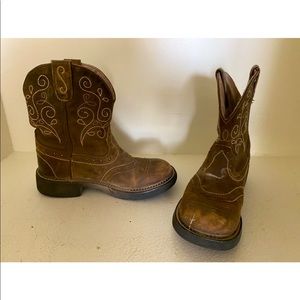 Justin boots worn in comfort